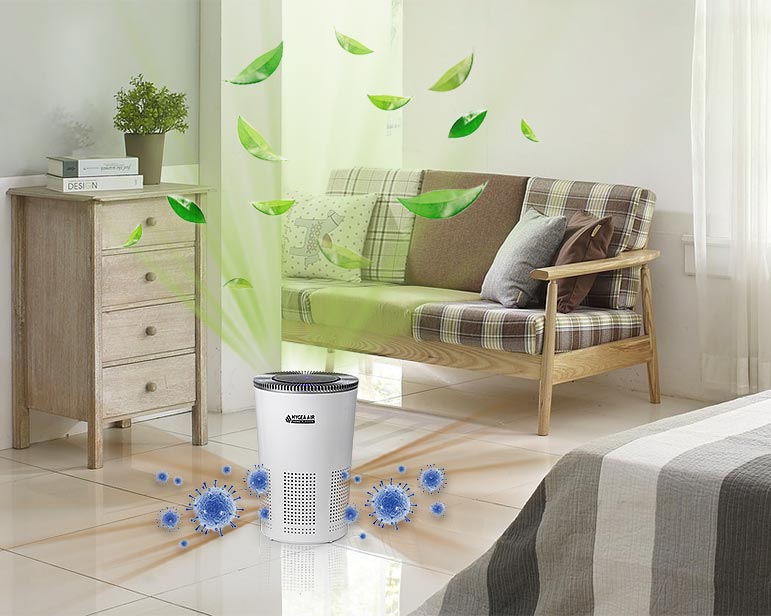Пречиствателят Hygea Air Home постига ниво на дезинфекция на въздуха - 99.98%